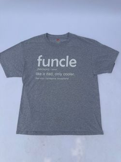 Funcle Graphic Tee - Mens L, Gray, Novelty Definition Print