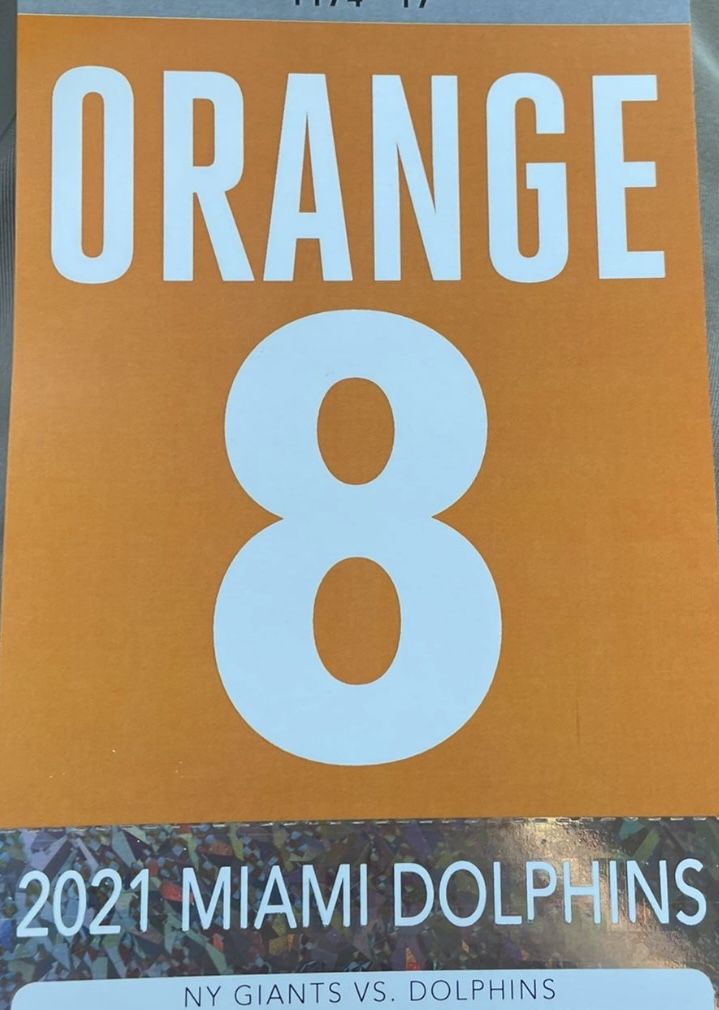 Orange parking Miami vs giants 