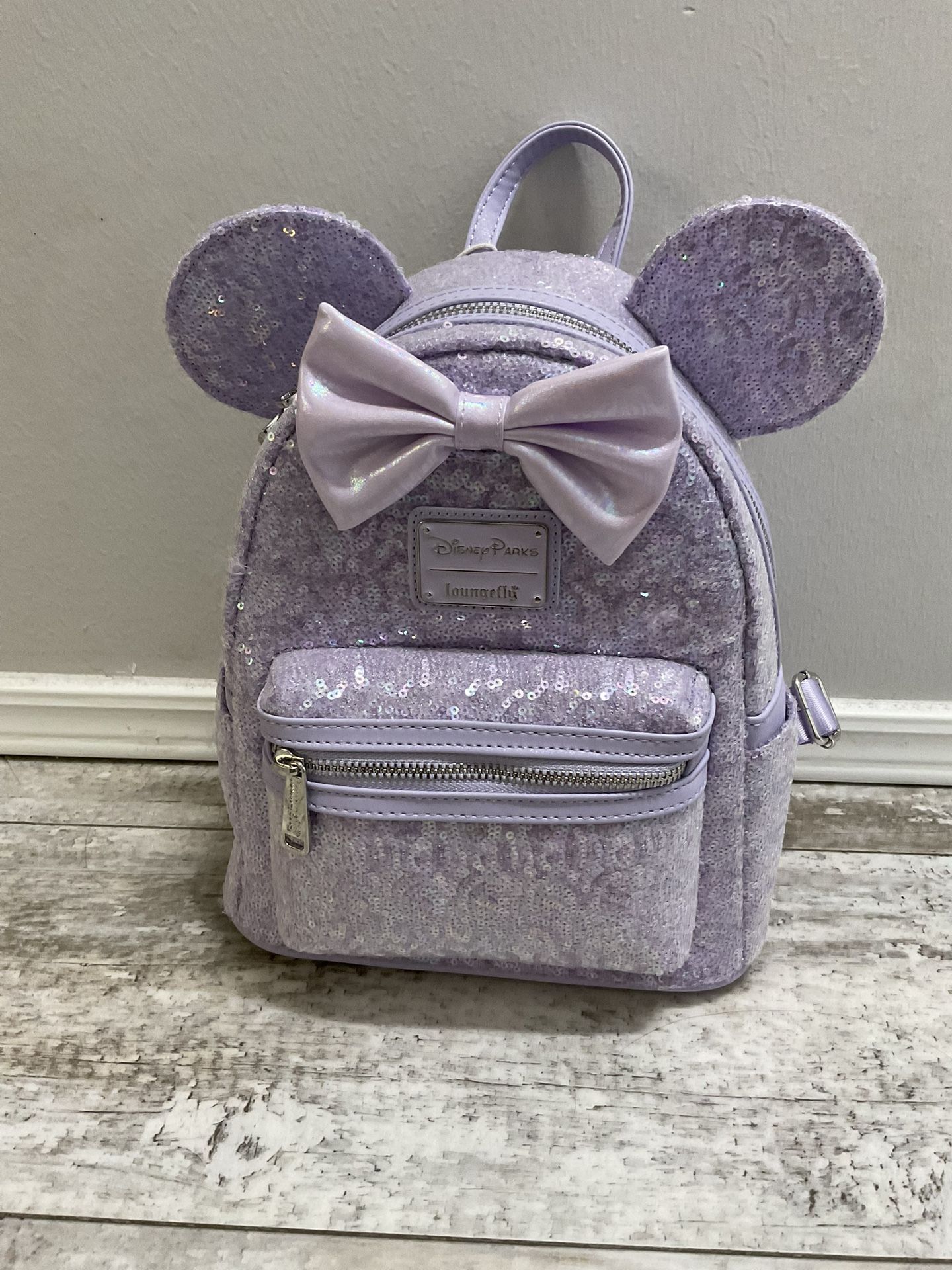 NWT Loungefly Minnie Sequin Purple