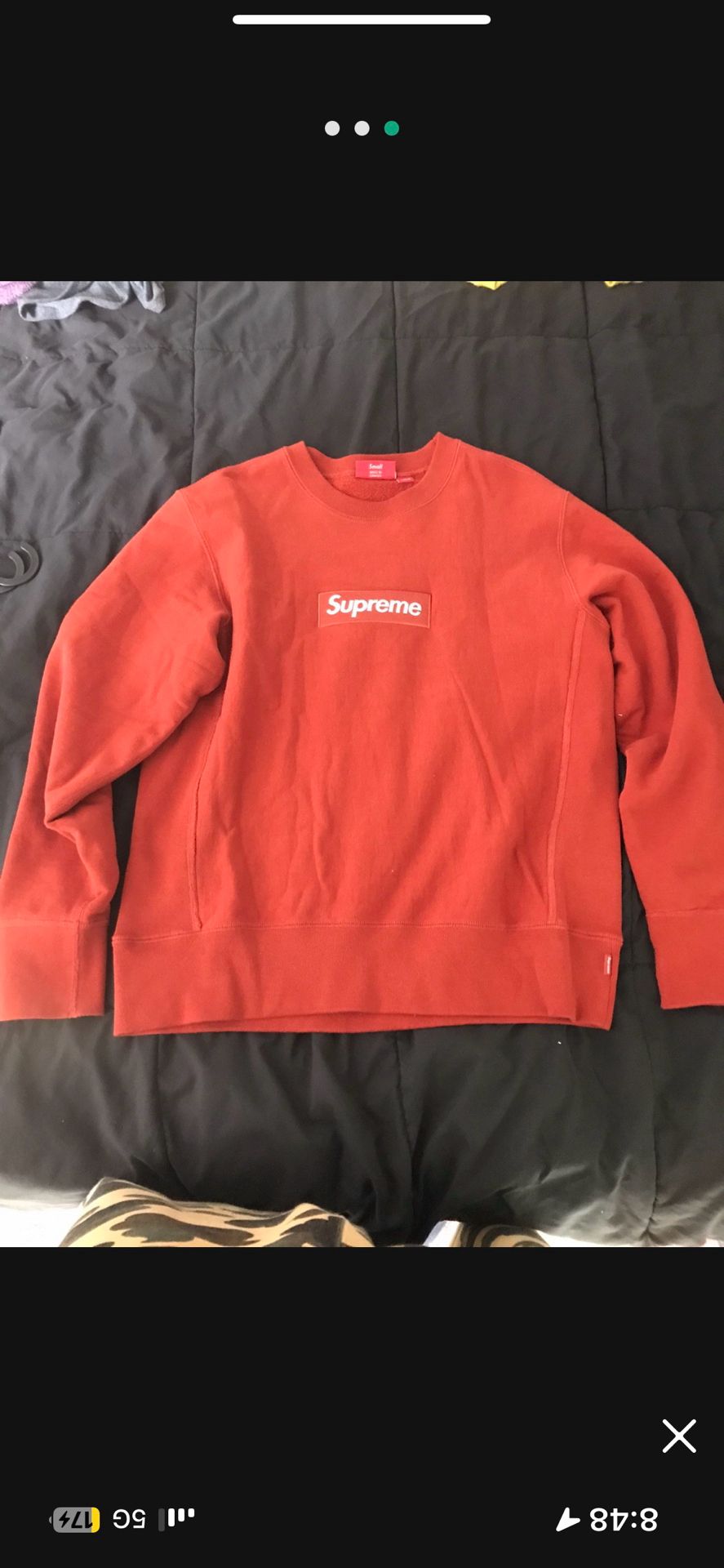 SUPREME RUST FW18 BOGO CREWNECK SMALL