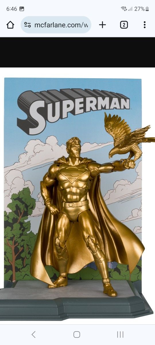 2024 SDCC Superman Centennial Park Tribute Statue Figure