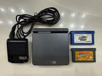 Nintendo Gameboy Advance SP AGS-101 Graphite Gray Bundle Very Nice