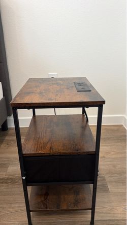 Bed nightstand, comes with charging ports