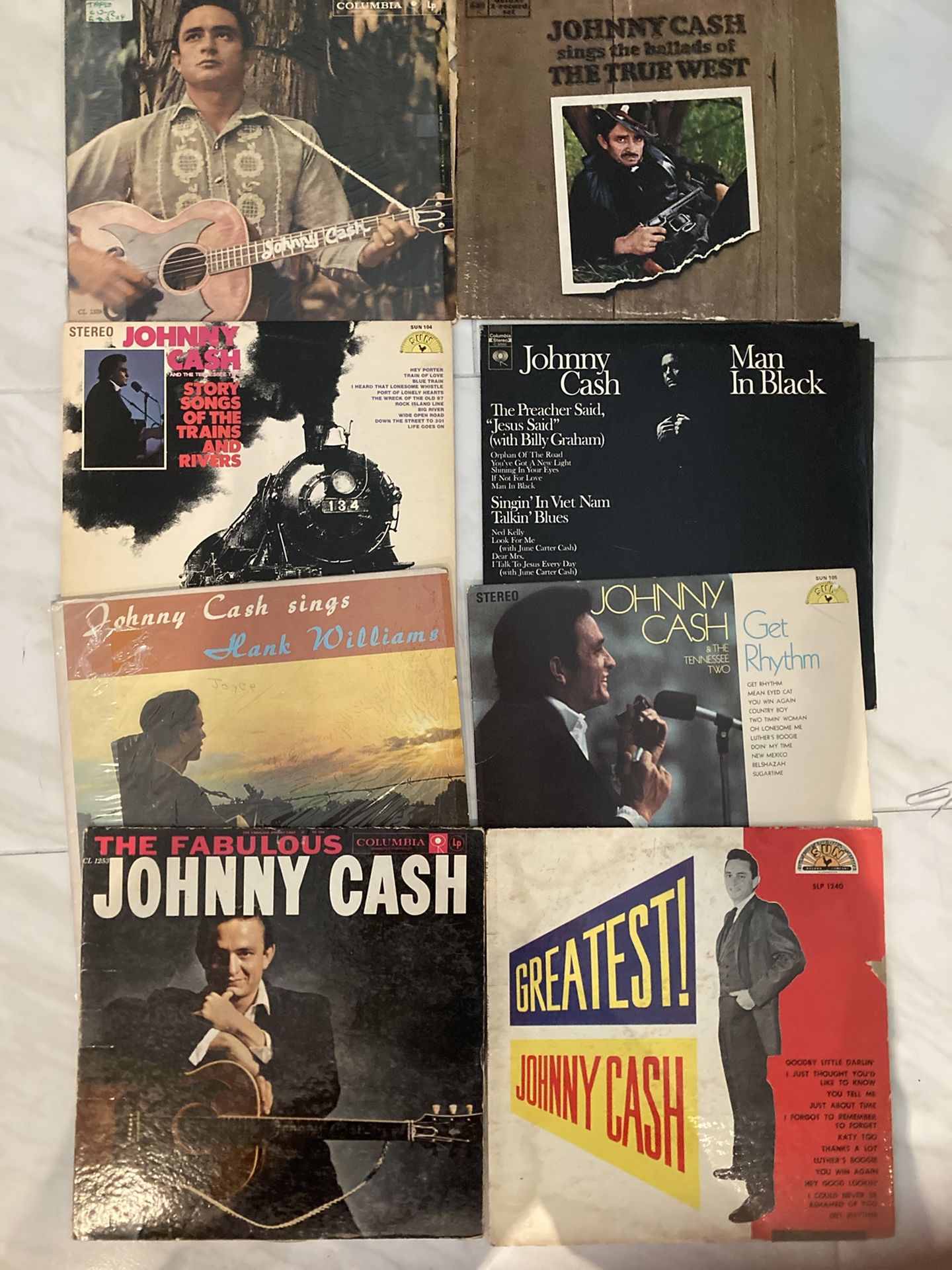 Johnny Cash Vinyl Record Collection