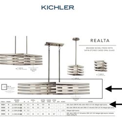 Brushed Nickel Lighting Fixture - New