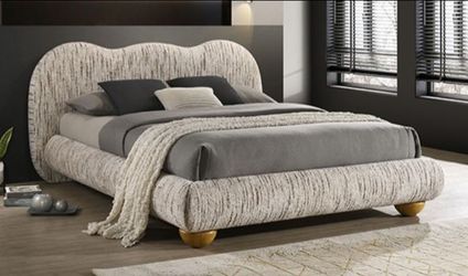 Brand New Light Brown Queen Platform Bed Frame (Available in Eastern King)