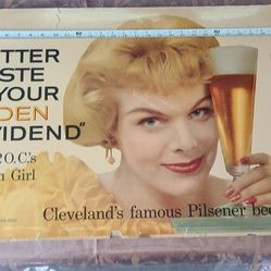 Vintage POC BEER cardboard Poster