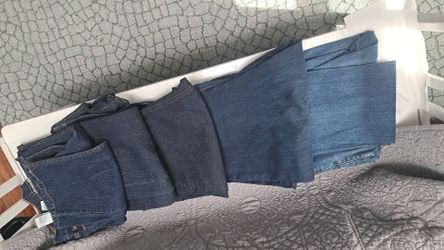 Mens dark blue denim jeans..