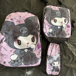 New Kuromi Three-Piece Backpack