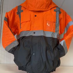 Orange Bomber Jacket 