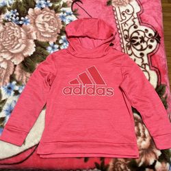 Adidas Pink Girls Pullover Hoodie Medium 10/12