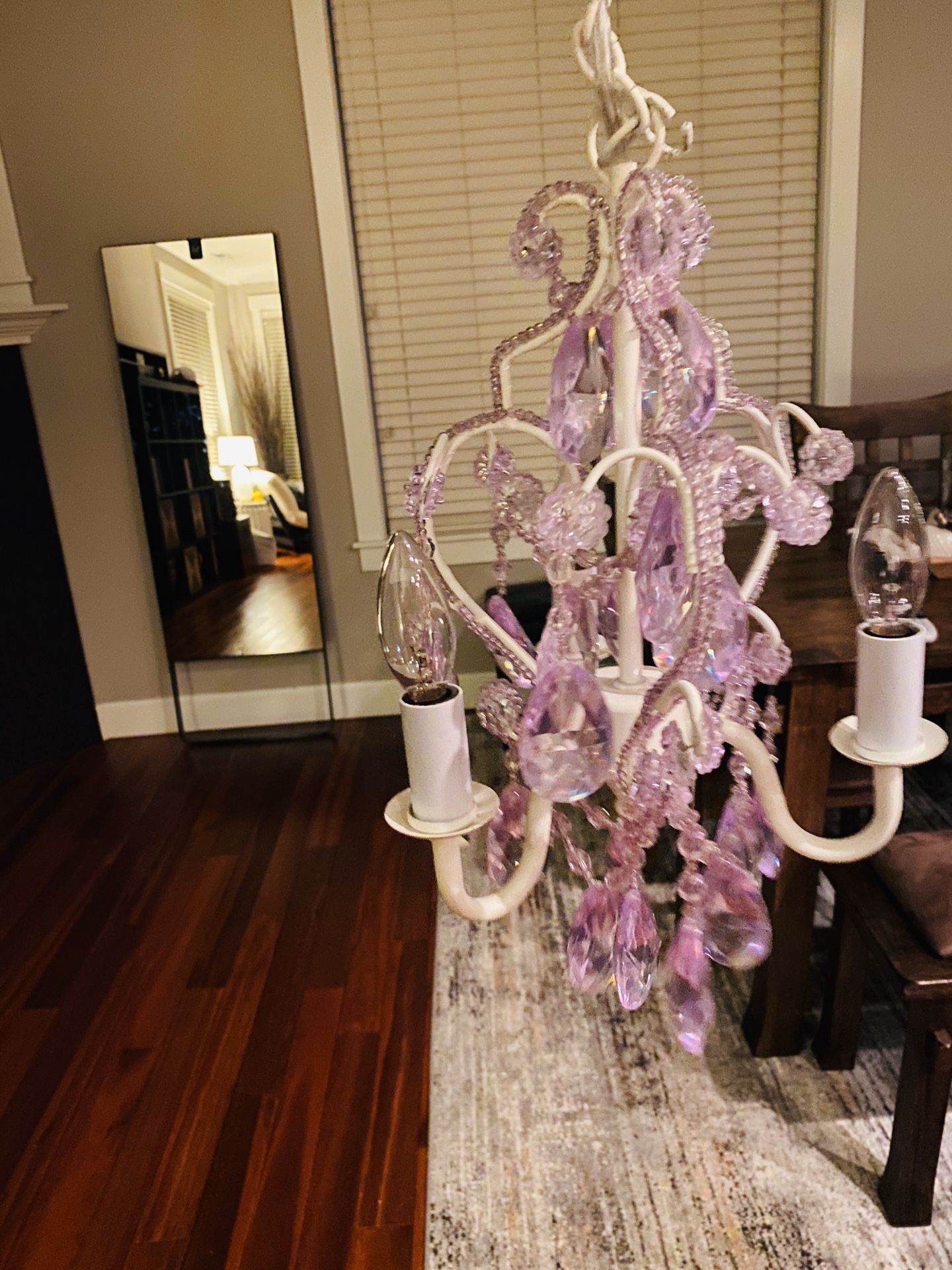 Small purple chandelier