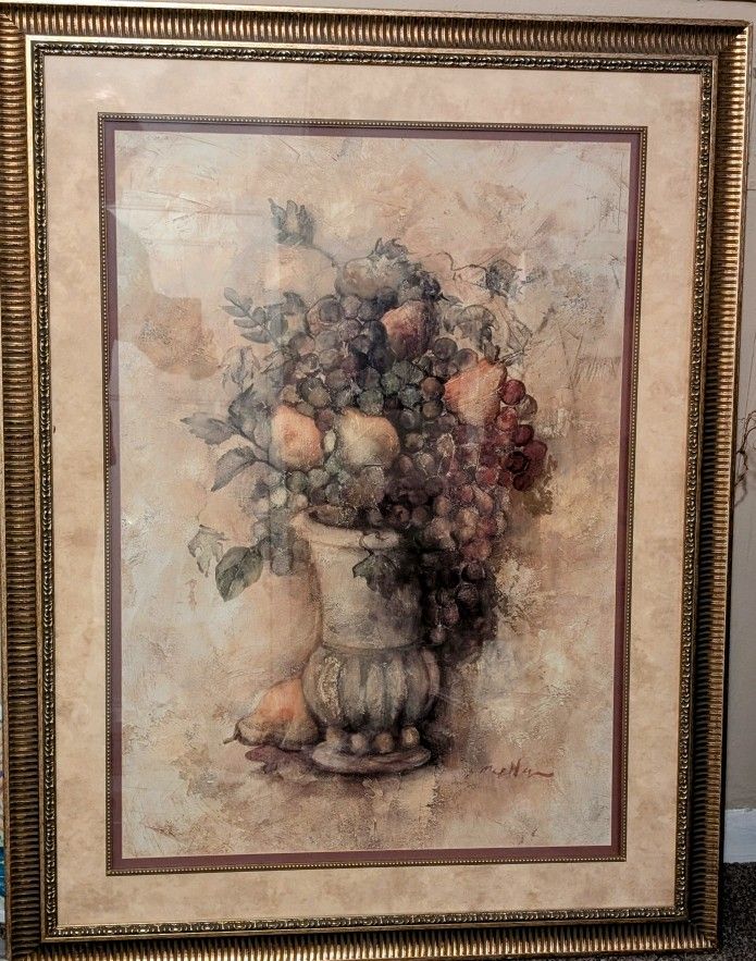 Large Frame Marilyn Hageman Old World Bouquet Print 30x40 24x36