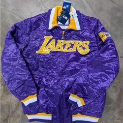 Mens Starter Los Angeles Lakers Satin Jacket Captain Purple ✅️  Size L / Large 💯% Authentic 🔥🔥