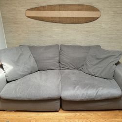 131” 5 piece “dream gray” modular couch