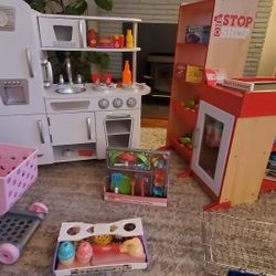 Grocery Store & Kitchen  (Selling as a Set Or Separately)