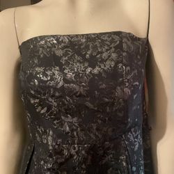 Sisters Black & Silver Strapless Dress