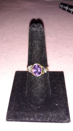 1.48tcw Amethyst and diamond ring