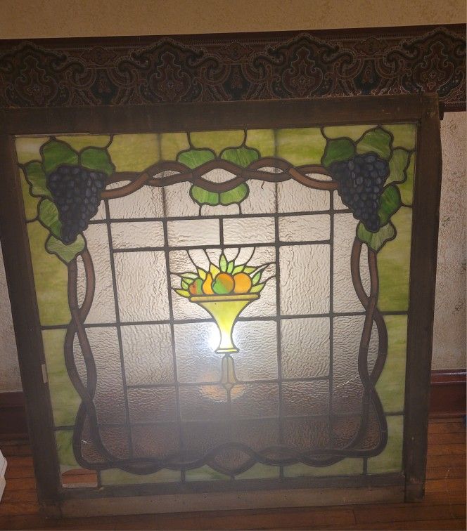 2 Really Vintage Stain Glass Windows. One Has Minor Da.age As Seen