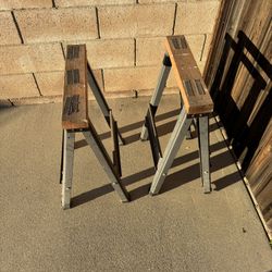 Pair Foldable Saw Horses