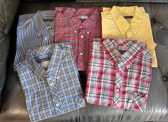 2XL Ben Sherman Plaid Button-Down Shirts – Lot of 5