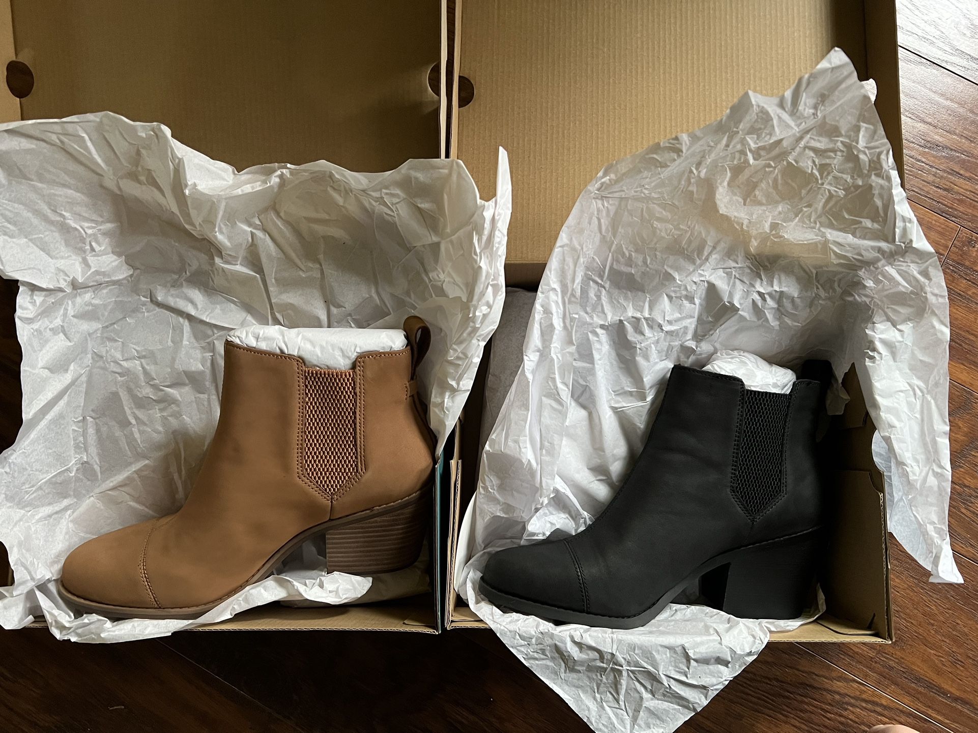 2 Pairs Of Brand New Toms Ankle Boots (size 9)