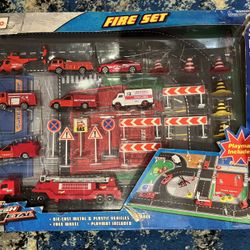 Fire Truck Set Include Playmat