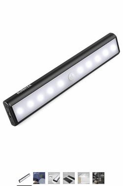 AVANTEK LED Sensor Light Human Sense Sensor High Brightness USB Rechargeable Magnet Built-in 3 M Tape Paste Installation Easy Flashlight Energy Savin