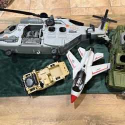 Boy Army Helicopter and Car