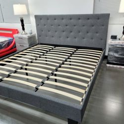KING platform bed frame comes NEW IN BOX, mattress sold separately