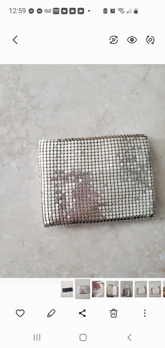New Silver Mesh Wallet 