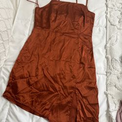 Silk Bronze Dress M