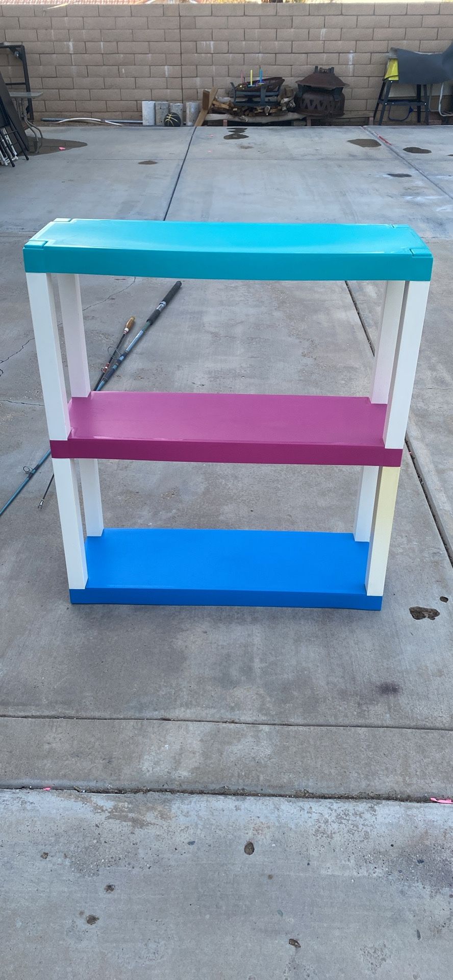 Plastic 3-Shelf Bookcase