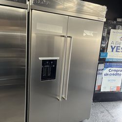 2023 Built In Side By Side KitchenAid 48” Wide Refrigerator 