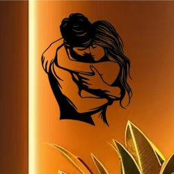 ❤️ Embrace Eternal: Minimalist Metal Romance Wall Art ❤️ 