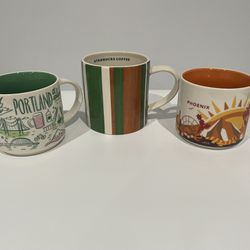 Starbucks Mugs x3