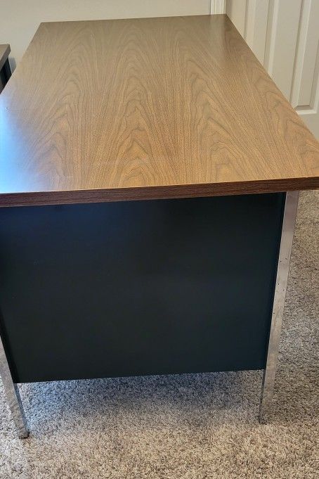 Metal & Wood Desk