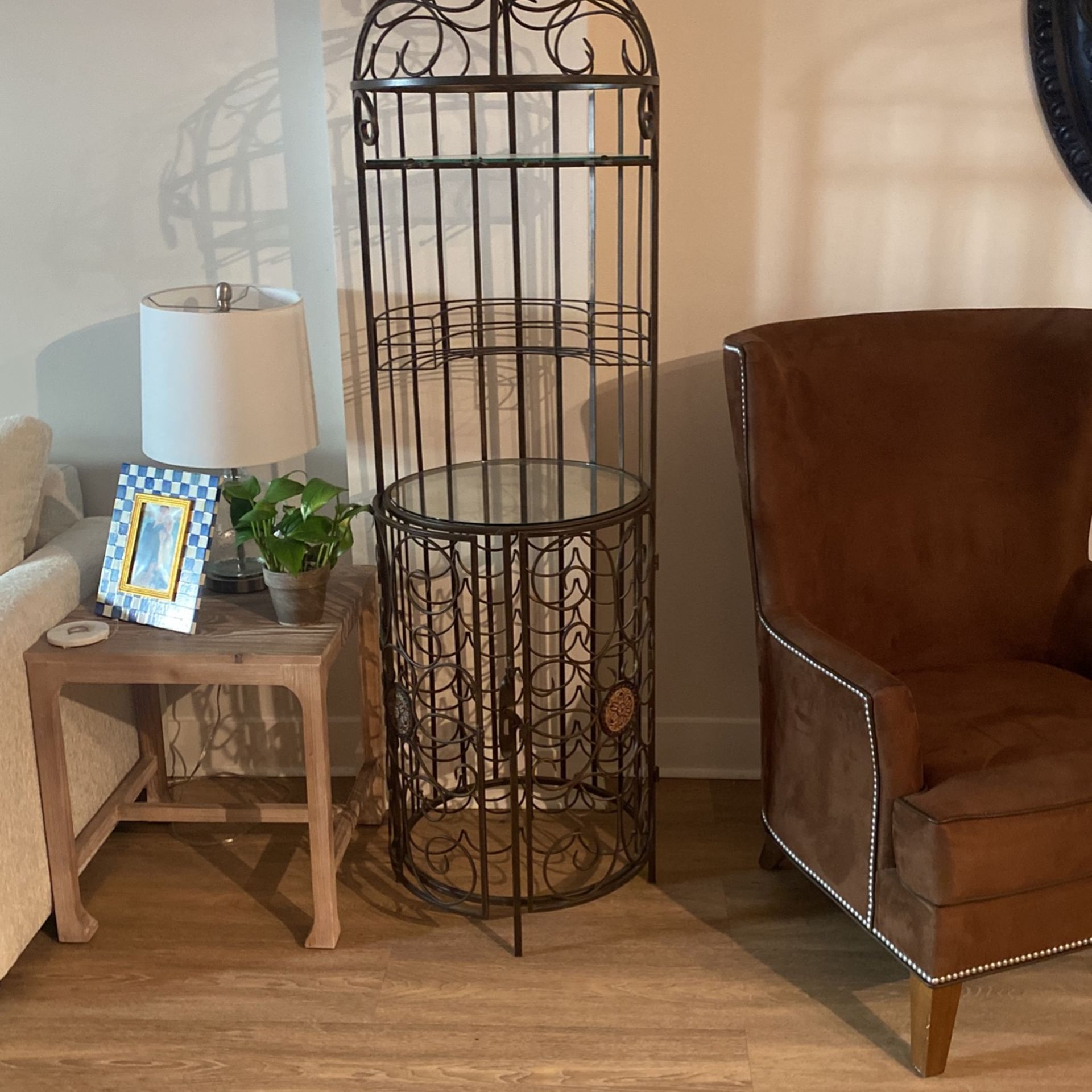 Wine Bottle And Glass Hutch