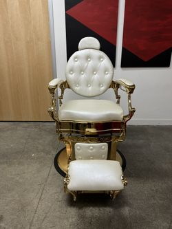thumbnail image 2 of Artist Hand Heavy Duty Hydraulic Barber Chair – Vintage Spa Salon Recliner, 350lb Capacity 2 of 6