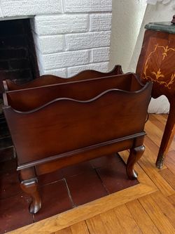 Mahogany Wood Magazine Rack Stand