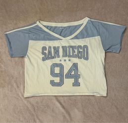 Hollister Blue San Diego Crop Tee