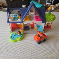 Fisher, price, little people house with characters and sound