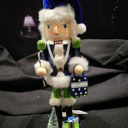 Seattle Seahawks 12" Wooden Nutcracker