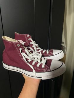 Burgundy Converse Size 8 Mens
