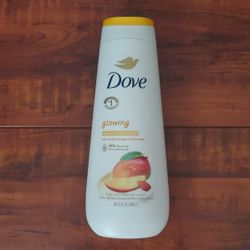 Dove GLOWING 24 Hr Renewing Body Wash: MANGO And ALMOND BUTTERS Scent; 20 oz