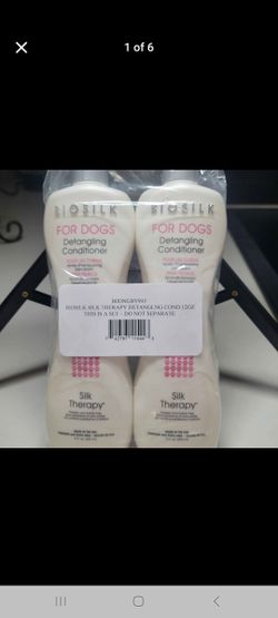 BioSilk for Dogs Silk Therapy Detangling Dog Conditioner |2pack