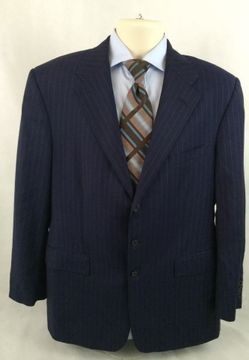 Ralph Lauren Purple Label Blazer Blue Pinstripe 40