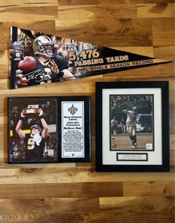 Drew Brees Memorabilia Lot