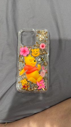 iPhone 13 Pro Max Cute Pooh Bear Bling Case