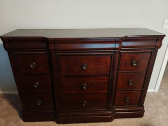 Cherry Wood Night Stand and Dresser Drawer Set